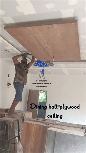 plywood ceiling making #dininghall #ceiling #falseceiling #gypsum #shorts #trending #viral #interior