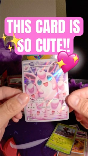 Pulled the Wigglytuff IR from a phantasmal Flames booster pack 💖