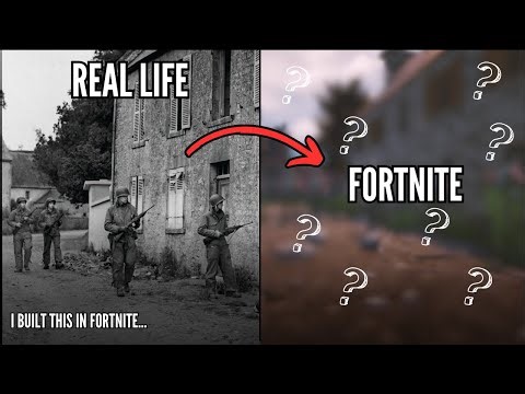 I recreated 3 Historic Photos from WW2 in Fortnite Creative - 1 Hour Build Challenge!