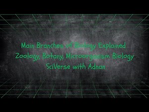Main Branches of Biology Explained | Zoology, Botany, Microorganism Biology | SciVerse with Adnan