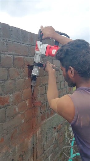 Wall Chashing with Power Tools ✅️ #electrical #plumbing #powertool #tech
