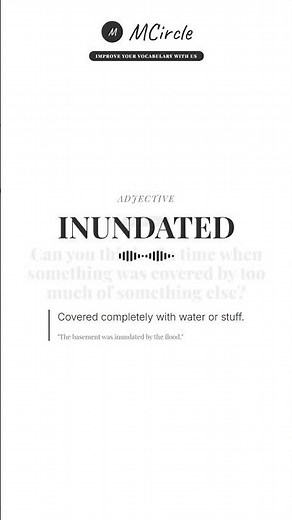 Learn English: What is Inundated? | Vocabulary Shorts