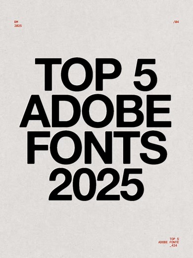 Top 5 Adobe Fonts for Graphic Design in 2025