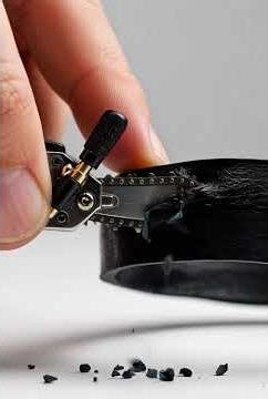 Tiny Chainsaw Cuts a Rubber Band #shorts #MiniatureTools #TinyMachines #MiniChainsaw #shorts #viral