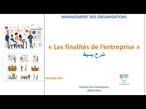 Management des organisations, "Les finalités de l'entreprise ", OFPPT