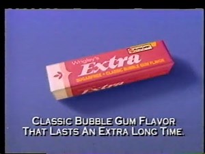 Extra - Classic Bubble Gum Flavour (1994) TV Commercial