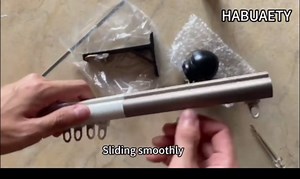 Double Curtain Track Rod Window Wall Ceiling Mount Drapery Rod Aluminum Alloy Silent Dual Rail with Round Finials Golden 5.9m(19.4ft)