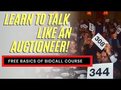 Learn to Talk Like an Auctioneer || How to Chant Like an Auctioneer