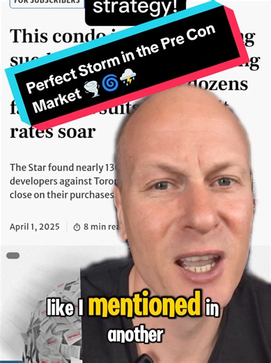 Perfect storm ⛈️🌪️ for speculative buyers who made a pre construction purchases that are closing this year #torontorealestate #torontocondos #preconstruction #preconstructioncondos #condos #newcondos #precon
