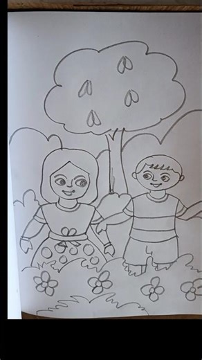 ✨ Easy Scenery Drawing for Kids ✏️🌄