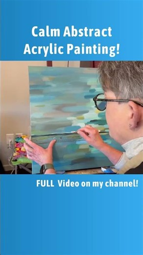 SIMPLE Abstract Painting! #acrylicpainting #paintingforbeginners #paintwithme #paintingstyles