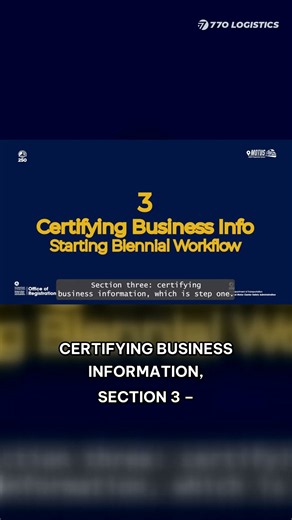The biennial update is three steps and it costs nothing to file