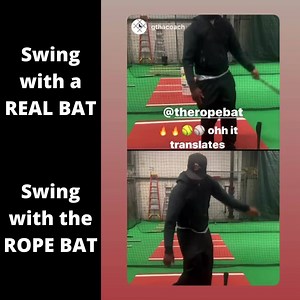 13 reactions · 12 shares | Swinging the Rope Bat correctly creates the muscle memory needed to swing the real bat correctly, as this video clearly demonstrates! | The Rope Bat | Facebook