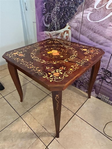 Vintage Italian Game Wood Table - Etsy