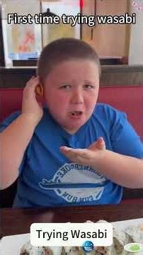 First time trying wasabi😂😂😂#funny #food #wasabi