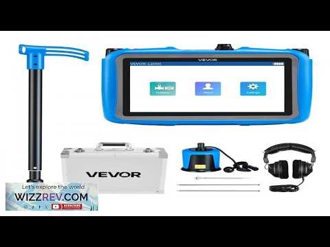 VEVOR Pipe Water Leak Detector for Outdoors 1Hz 10000Hz 7" Touchscreen Water Leakage