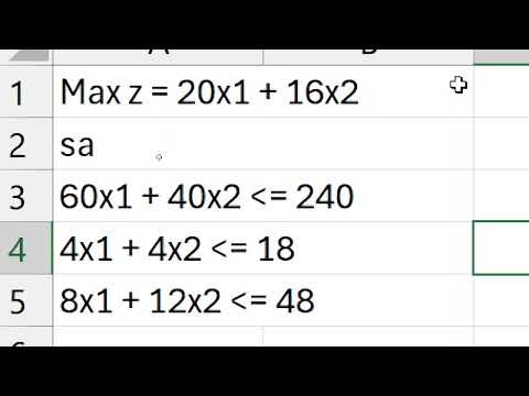 PROGRAMACIÓN LINEAL MÉTODO SIMPLEX SOLUCIÓN CON SOLVER (CLASE)