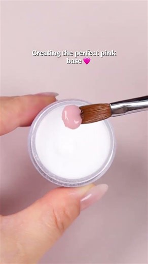 Creating the perfect pinkbase💗#acrylicpowder #nails #acrylicnails