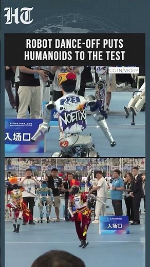 Humanoid Robots Take Over Beijing Dance Floor at World Robot Games #Shorts