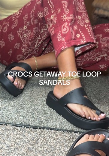 CROCS Getaway Toe Loop Sandals — Comfortable Summer Fit