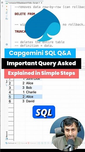 Capgemini SQL Interview Questions