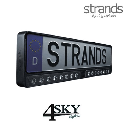 Nuuk E-line duo Black license plate LED BAR