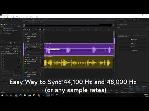 Syncing 48,000 Hz and 44,100 Hz Different Sample Rates Easily in Audition