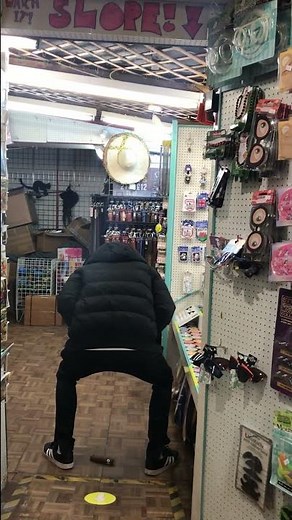 Taking a dump in beach front shop public pooping