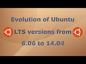 Evolution of Ubuntu LTS versions from 6.06 to 14.04
