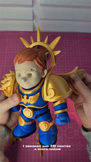 I desiged and printed spacemarine #3dprinting #asmr