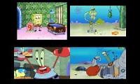 Mix of 4 videos from youtube : SpongeBob Sparta Remixes Quadparison 4