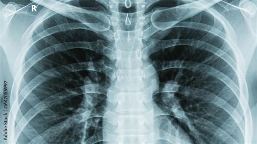 Chest X-ray image showing detailed thoracic anatomy