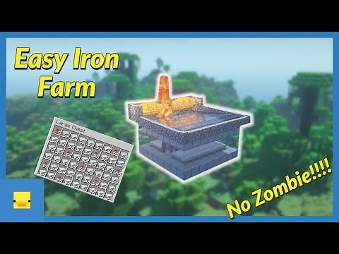 Really Easy No Zombie Iron Farm for Minecraft 1.18! Fully Automatic