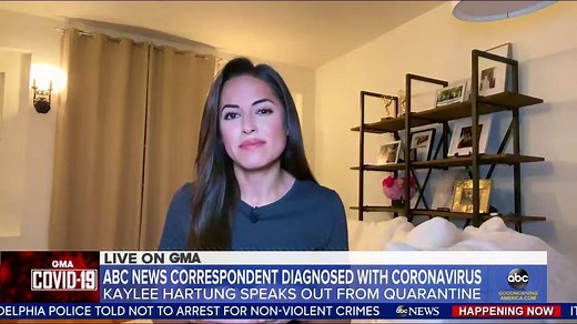 518K views · 2.5K reactions | ABC News correspondent Kaylee Hartung reports on her coronavirus diagnosis: "I knew something was wrong as soon as I woke up...social distancing needs to be taken seriously." https://abcn.ws/39ZTdiv | ABC World News Tonight with David Muir | Facebook