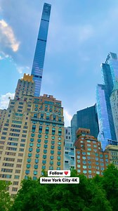 Amazing New York 🏙️ The world's skinniest skyscraper in New York City : United States of America . . #nyc #manhattan #newyork #nEWYORKCITY #facebooknewvideo #usa #traveltheworld #travel #photography #centralpark #statueofliberty #timesquare #weekendvibes | New York City 4K