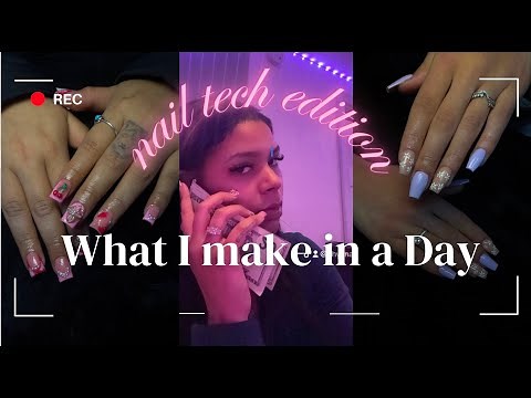 DAY IN THE LIFE AS A NAIL TECH 💸 || 2 client nail vlog