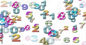 "Stunning Number Effects Video with White Background in Full HD 4K: Grab Your Audience's Attention