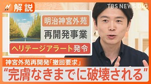 「類例のない文化的資産」イコモスが開発事業の撤回を要求、明治神宮外苑の再開発【Nスタ解説】 | TBS NEWS DIG