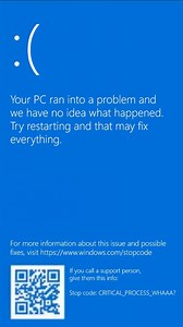Microsoft tue l’écran bleu : voici le nouvel écran noir ! #windows #pc #crash #bug #ecranbleu | Frandroid