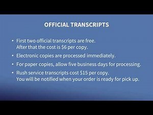 How to Order Official Transcripts