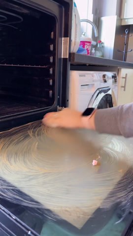 Satisfying ASMR oven cleaning routine