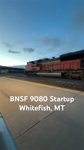 BNSF 9080 (SD70ACe) Starting Up in Whitefish, Montana.