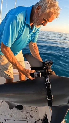 “Shark Discovers Sunken Stone City in Bermuda Triangle 🦈🌊”.