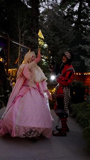 Every night, when the sun sets over Candy Cane Lane, the elves and their storybook friends gather for the most magical moment of all, the Village Tree Lighting. ✨ Come watch the parade, feel the wonder, and see the Christmas spirit sparkle to life. | SkyPark at Santa's Village