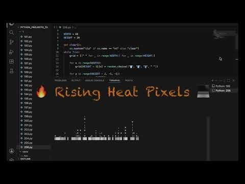 Rising Heat 🔥 pixels 💻 in Terminal