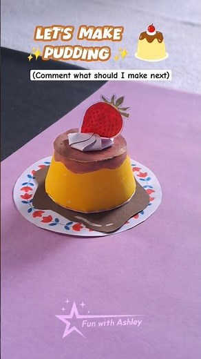 Pudding 🍮 diy as you asked 😋 ♥️ | #shorts #youtubeshorts #viral #papercraft