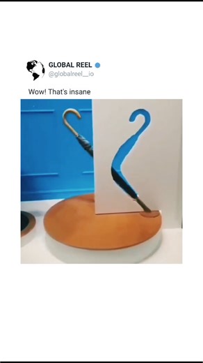 GLOBAL REEL on Instagram: "Dm for Credit / Removal Vala Afshar's post redefines math as a tool for grasping real-world mechanisms, illustrated by a video of umbrellas rotating on a platform and seamlessly passing through a paper cutout shaped to match their profile. The optical illusion relies on projective geometry, where the 2D silhouette aligns perfectly with the 3D object during rotation, demonstrating how mathematical principles enable such deceptions without physical intersection. As a rec