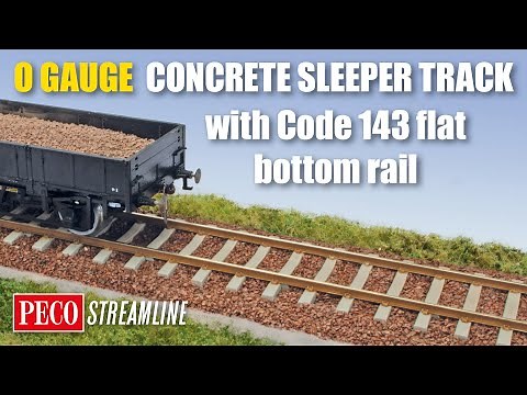NEW PECO Streamline O scale Code 143 "flat bottom" flexible track - with concrete sleepers/ties