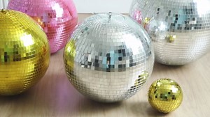 Disco Ball - 16 Inch Large Mirror Ball Cool and Fun Gold/Pink Hanging Party Mirror Disco Balls with Hanging Ring for DJ Club, Party, Wedding Decoration, Home Decor (Gold, 16 Inch)