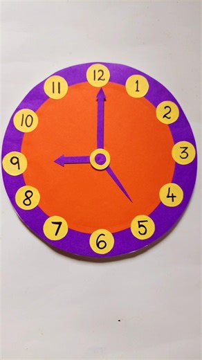 How to make DIY wall clock using cardboard #diy #craft #projectwork #student #wallclock #clock #art